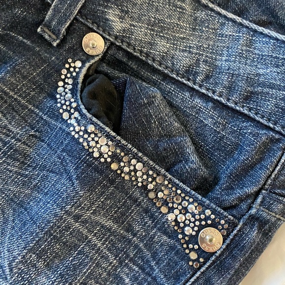 Guess Jeans with crystal embellishments, boot cut, slim fit. Sz 27 - Picture 9 of 9